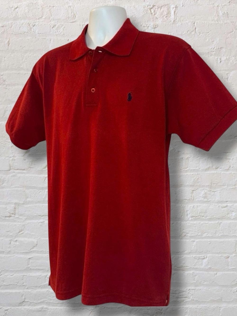 Polo Ralph Lauren Vintage Red Pique Polo Shirt Men’s XL Classic Fit Made in USA